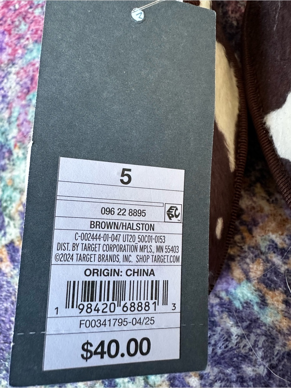 Universal Thread Cow Print Mary Jane Flats Size 5 Faux Calf Hair NWT - Picture 6 of 6